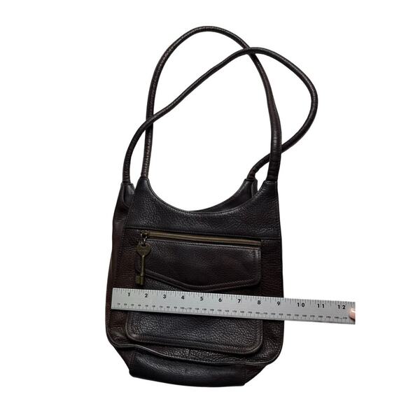 Vintage Fossil 1954 Shoulder Bag Purse 75082 Multiple Pockets Clean Inside - Picture 10 of 12